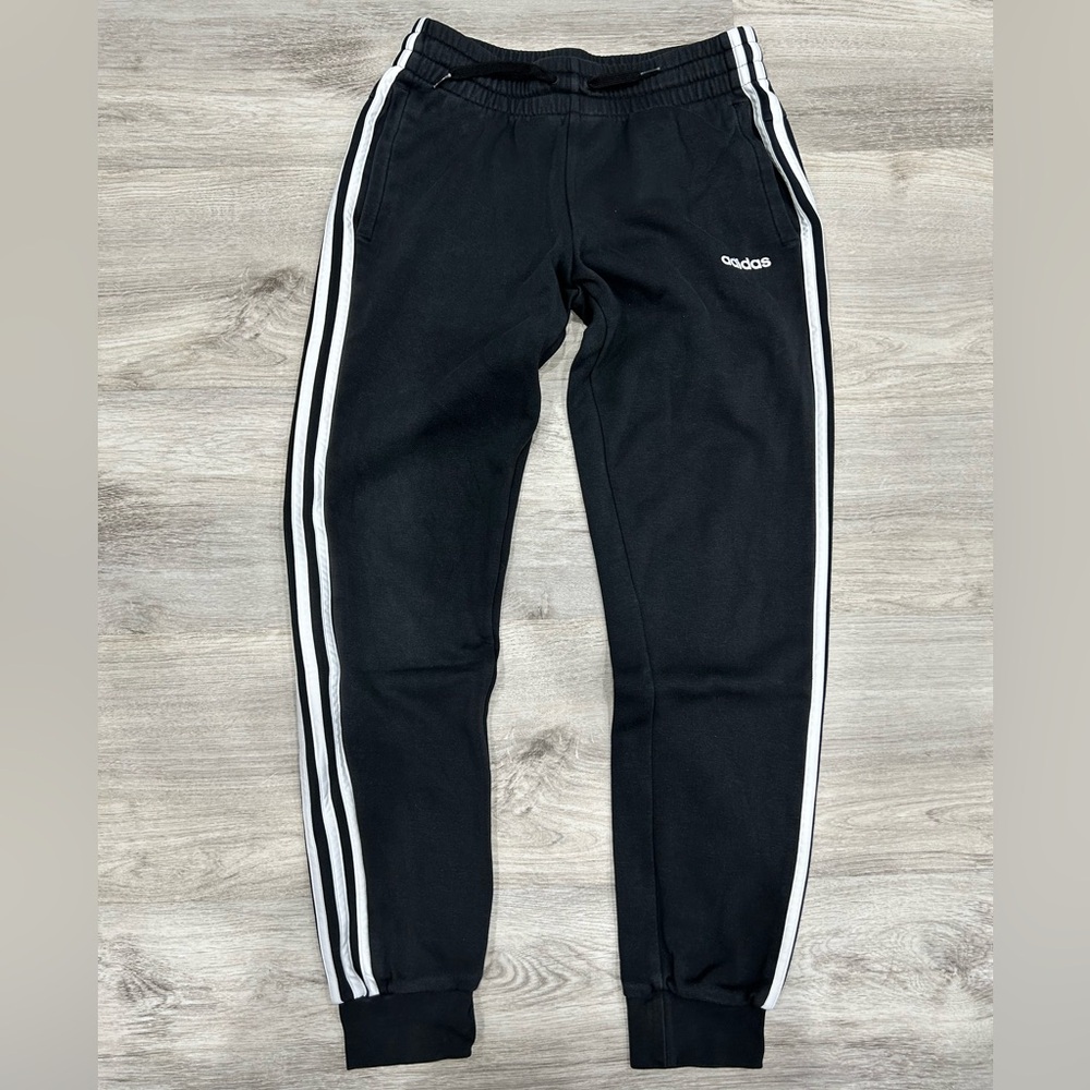 adidas fleece sweatpants women small black